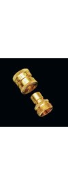 Dramm Full Flow Quick Connect Adapter - 3/4-in Male & Female Thread Pair - Brass