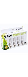 SunBlaster CFL Grow Lamp 13W 6400K 4-Pack