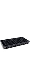 T.O. Plastics Square Plug Tray - 72-Cell - 1.52-in Top x 2.25-in Deep - Black - with Drain Holes - Case of 100