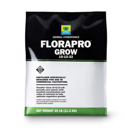 General Hydroponics FloraPro Grow 10-12-22 Base Nutrient Powder - 25 lb