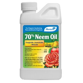 Monterey 70% Neem Oil - 8 Oz - Insecticide, Miticide & Fungicide - OMRI Listed