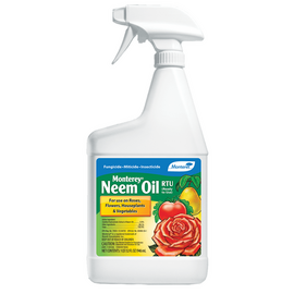 Monterey 70% Neem Oil - 32 Oz - Ready-to-Use Trigger Spray - Insecticide, Miticide & Fungicide - OMRI Listed