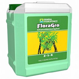 General Hydroponics FloraGro 2-1-6 Base Nutrient - 2.5 Gal