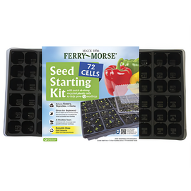 Ferry-Morse 72-Cell Seed Starting Greenhouse Tray with Drainage Holes and Humidity Dome