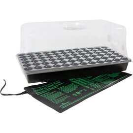 JumpStart Hot House with Heat Mat - 72-Cell - 7.5in Vented Dome - UL-Listed Heat Mat