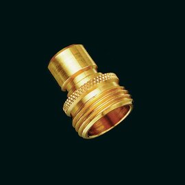 Dramm Full Flow Quick Connect Adapter - 3/4-in Male Thread - Brass