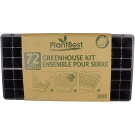 PlantBest Greenhouse Seed Starter Kit - 72-Cell - Includes Tray and Humidity Dome