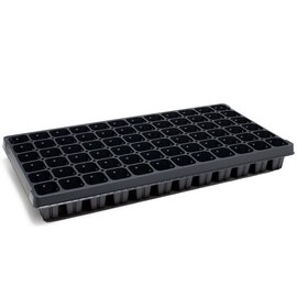 T.O. Plastics Square Plug Tray - 72-Cell - 1.52-in Top x 2.25-in Deep - Black - with Drain Holes - Case of 100