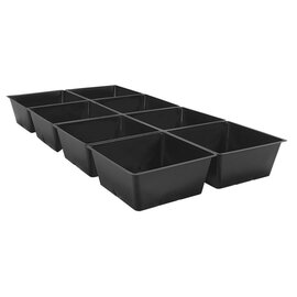 The HC Companies Dillen D801 Standard Insert - 8-Cell - Black - 21 x 10.5 x 2.25-in - Case of 100