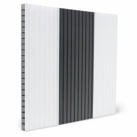 Green-Tek ThermaGlas Twinwall Polycarbonate Sheet - 8-mm - 71.25-in x 15-ft - White/Black/White