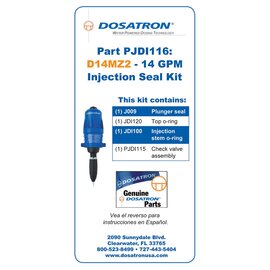 Dosatron Injector Seal Kit and Check Valve for D14MZ2 14 GPM Injectors - Viton Seals