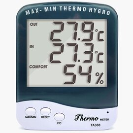 Hort2O Digital Hygro-Thermometer - 9.8-ft Sensor Cable - 32 to 122°F - 20 to 98% RH