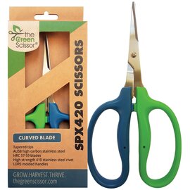 The Green Scissor SPX420 Tapered Scissors - 7.5-in - 3-in Curved Blades - Uncoated