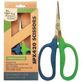 The Green Scissor SPX420 Fine Point Scissors - 7.5-in - 3-in Straight Blades - Uncoated