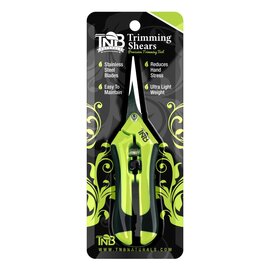 TNB Naturals Trimming Shears - Straight Blades - Green - Stainless Steel