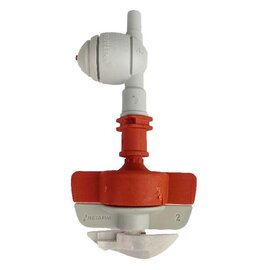 Netafim SpinNet Sprinkler Head Assembly with CNL - 18.4 GPM - Red Mister, Red Body, Grey Spinner
