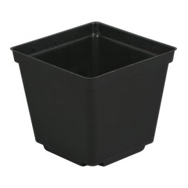 Gro Pro Injection Molded Plastic Pot - 3.5 x 3.5 x 3-in - Square - Black