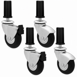 Fast Fit Heavy Duty Caster Wheels - 4-Pack - Supports up to 240 lb
