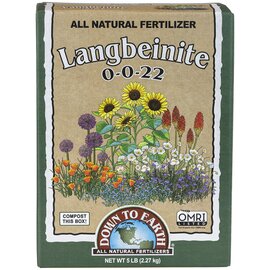Down To Earth Langbeinite 0-0-22 Organic Fertilizer - 5 lb - OMRI Listed