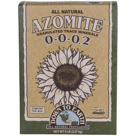 Down To Earth AZOMITE Granulated Trace Minerals 0-0-0.2 - 5 lb - OMRI Listed