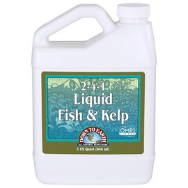 Down To Earth Liquid Fish & Kelp 2-4-1 Organic Fertilizer - 32 Oz - OMRI Listed