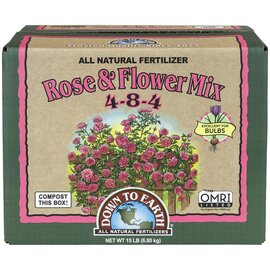 Down To Earth Rose & Flower Mix 4-8-4 Fertilizer - 3-Pack of 5 lb