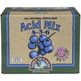 Down To Earth Acid Mix 4-3-6 Fertilizer for Acid-Loving Plants - 15 lb (3 x 5 lb Bags)