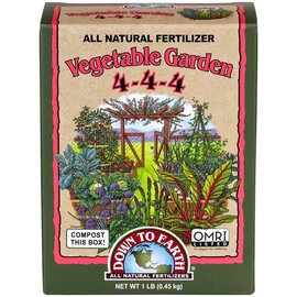Down To Earth Vegetable Garden 4-4-4 Organic Fertilizer - 1 lb - OMRI Listed