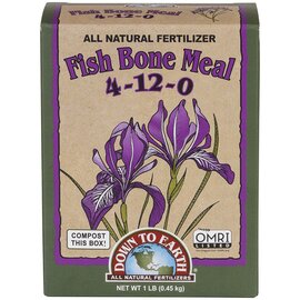 Down To Earth Fish Bone Meal 4-12-0 Organic Fertilizer - 1 lb - OMRI Listed