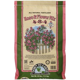 Down To Earth Rose & Flower Mix 4-8-4 Organic Fertilizer - 25 lb - OMRI Listed