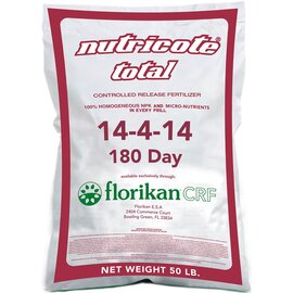 Florikan Nutricote Total 14-4-14 | 180 Day Controlled Release - 50lb
