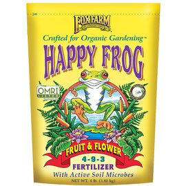 FoxFarm Happy Frog Fruit & Flower Fertilizer 4-9-3 - 4 lb - OMRI Listed