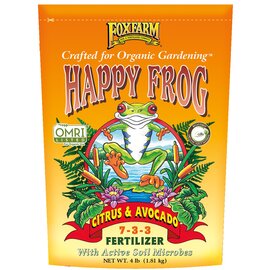 FoxFarm Happy Frog Citrus & Avocado Fertilizer 7-3-3 - 4 lb - OMRI Listed