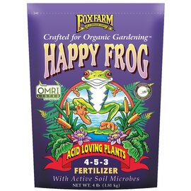 FoxFarm Happy Frog Acid Loving Plants Fertilizer 4-5-3 - 4 lb - OMRI Listed