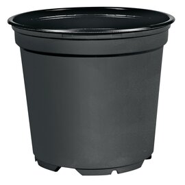 Poppelmann TEKU VCC Standard Round Thermoformed Pot - Black - 4-in x 3.625-in - 1 Pt Capacity - Case of 2668