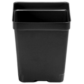 Landmark Plastic Deep Square Nursery Pot - 4.19 x 4.88-in - Black - Case of 375