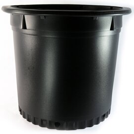 Nursery Supplies Econo-Grip Squat Nursery Pot - Trade #10 - 14.25-in - 9.16 Gal - Black - Case of 19
