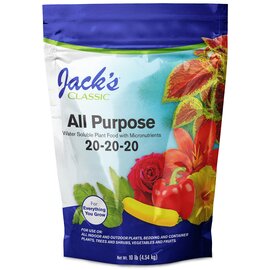 Jack's Classic All-Purpose 20-20-20 Water-Soluble Fertilizer - 10 lb