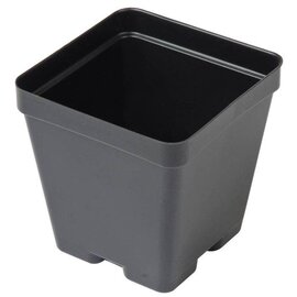 T.O. Plastics SVT400 Square Traditional Pot - 3.66-in Diam x 3.11-in H - Black - Case of 500