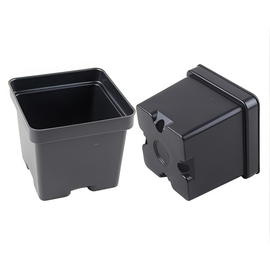Grower Select Square Co-Extruded Standard Pot - Black - 4.5-in - 1.25 Pt Capacity - Case of 450