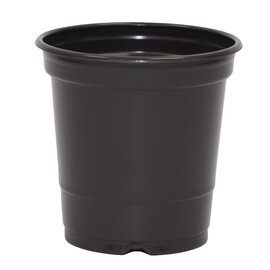 Summit Plastic JanorPot True 1 Gal Round Greenhouse Pot - Black - 7.5-in Diam x 7.25-in H - Case of 270