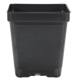 The HC Companies Square Deep Press Fit Pot - 4.12 x 5-in - Black - Case of 375