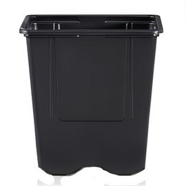 Poppelmann TEKU VQF Square Thermoformed Pot - Black - 4.33 x 4.33 x 4.5-in - 1 Qt Capacity - Case of 840