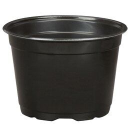 The HC Companies Euro Greenhouse Round Pot - 6.62 x 5-in - Black - Case of 300