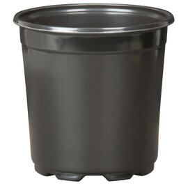 The HC Companies Co-Extruded Round Pot - 6.62 x 6-in - Black - Case of 294