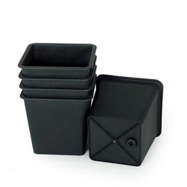 Belden Plastics Standard Pot - 4.5-in - Square - Black - 25.3 Oz Capacity - Case of 450