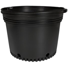 The HC Companies Whiteridge Squat Nursery Pot with Handles - 17.75 x 11.75-in - Black - Case of 15