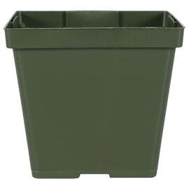 The HC Companies Square Thinwall Pot with Tag Locator - 3.96 x 3.62-in - Green - Case of 846