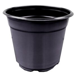 Landmark Plastic Maxi-Grow Round Nursery Pot - 4.5-in - Black - Case of 450