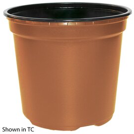 Poppelmann TEKU VCC Trade Gallon Round Thermoformed Pot with Tag Lock - Black - 6.5-in x 6.125-in - 2.45 Qt Capacity - Case of 430